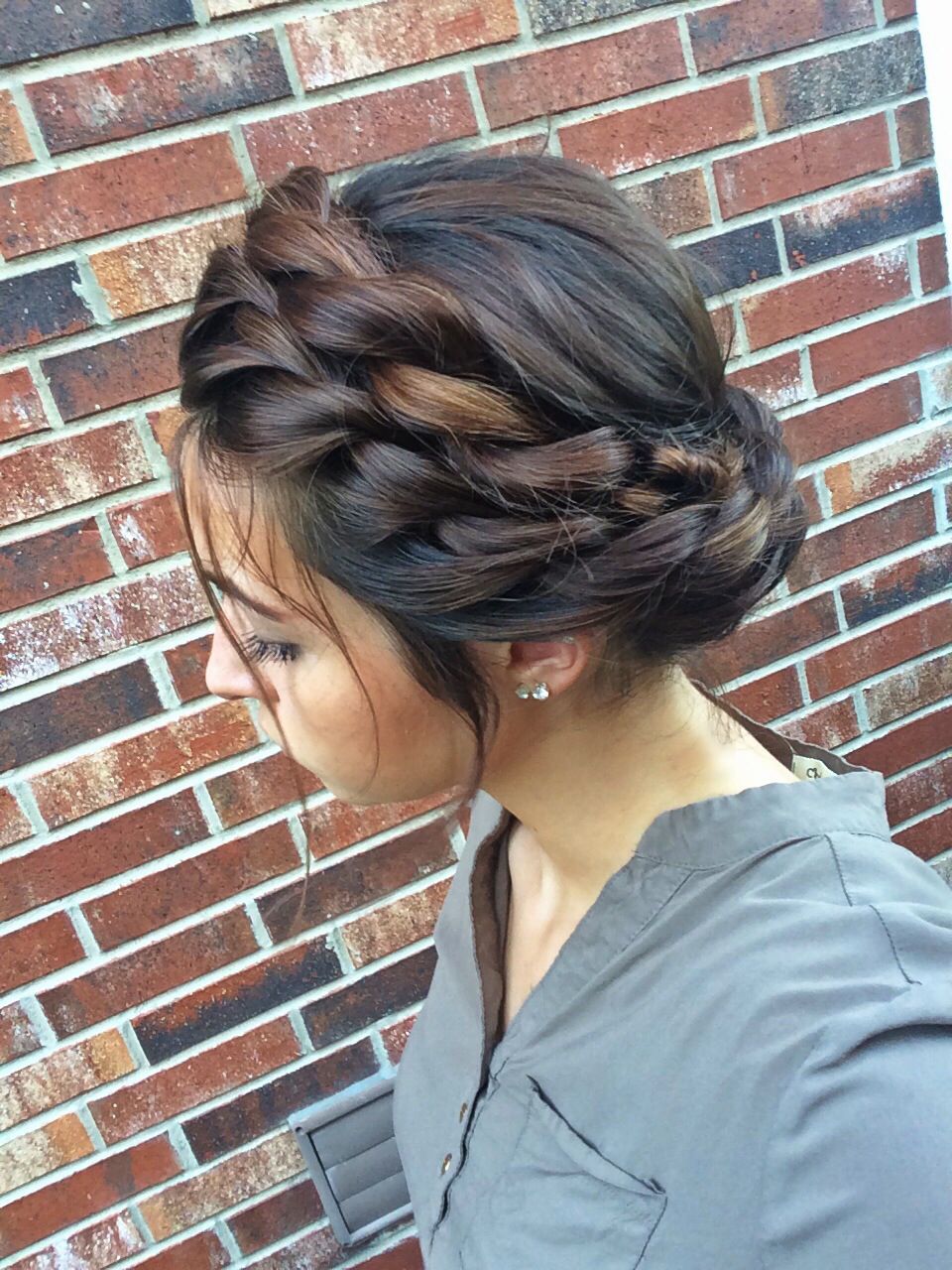 Twisted Crown Braid for Long Hair